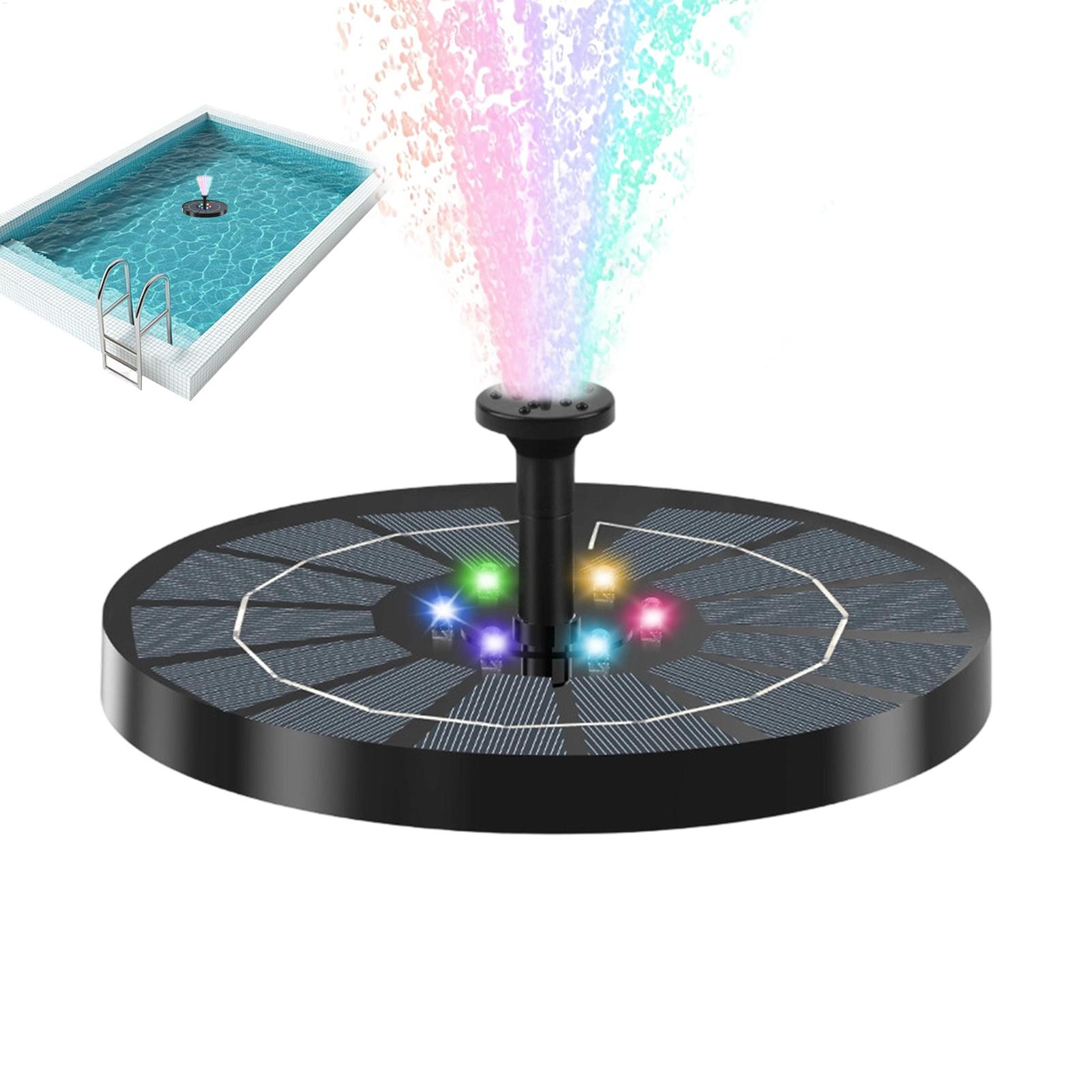 Aquarium Fish Care - Bird Bath Fountain with Lights Floating