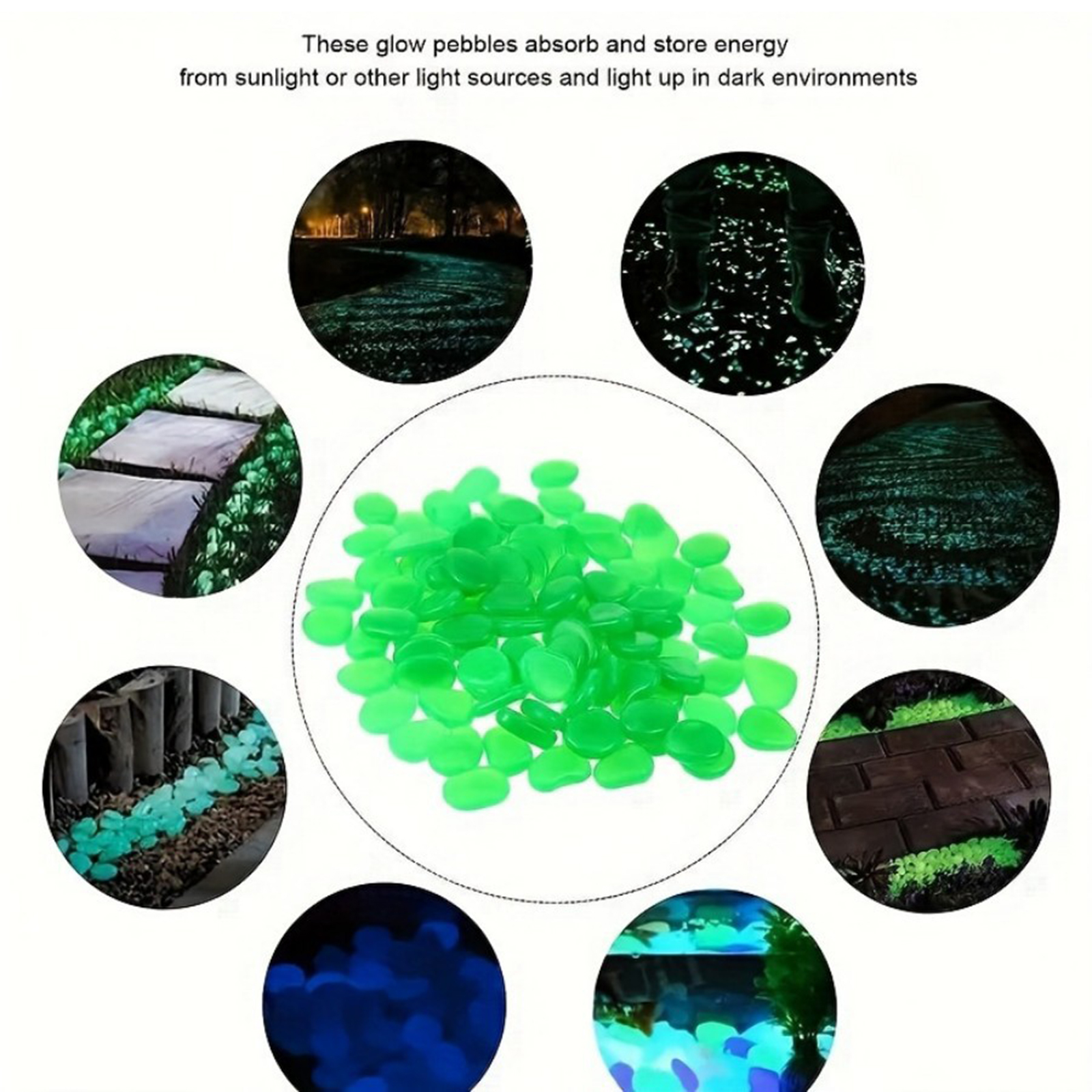 Aquarium Fish That Glow In The Dark - 200/400/600/1000pcs Glow In The Dark Pebbles