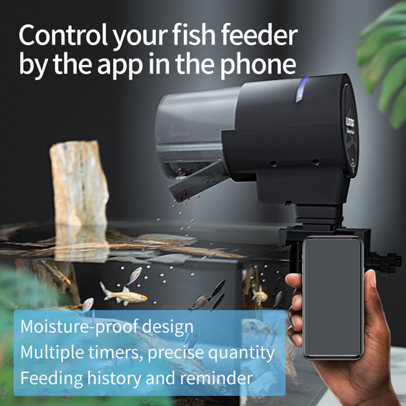 Aquarium Fish App - Large Capacity WiFi Automatic Fish Feeder