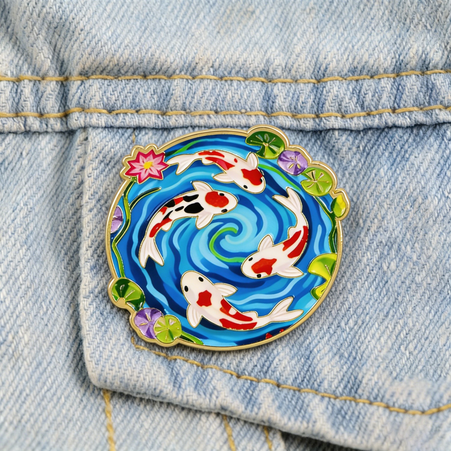Aquarium Fish Koi - Koi Fish Enamel Pin Lucky Koi
