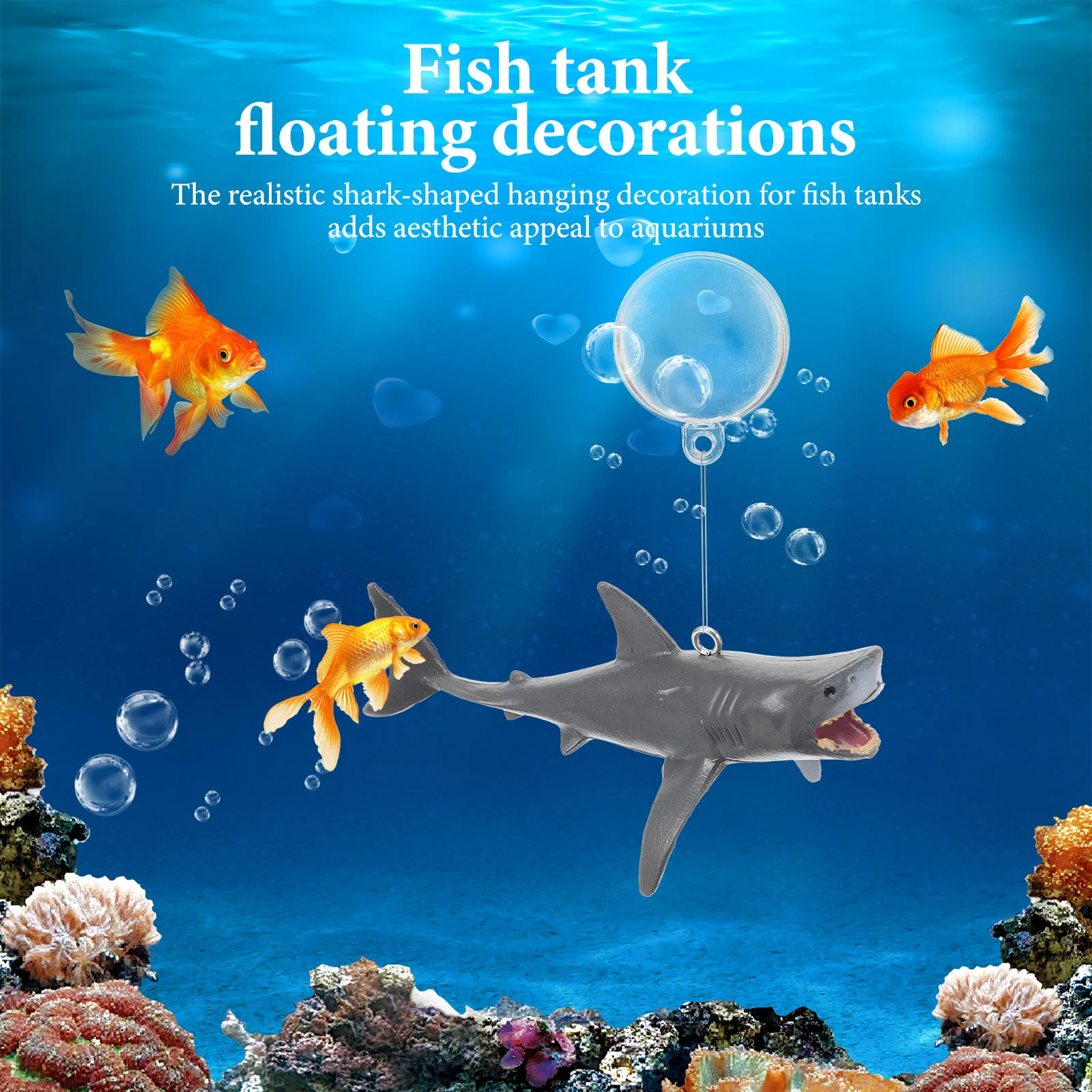 2pcs Fish Tank Shark Decoratio - Aquarium Fish Shark incelemesi ve fiyatı
