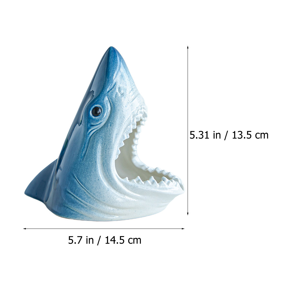 Ceramic Shark Head Statue Fish - Aquarium Fish Shark incelemesi ve fiyatı