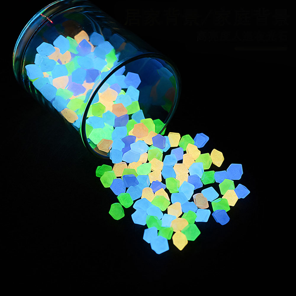 100pcs 14*11mm Dark Pebbles Pe - Aquarium Fish That Glow In The Dark incelemesi ve fiyatı