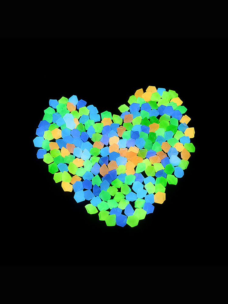 100pcs 14*11mm Dark Pebbles Pe - Aquarium Fish That Glow In The Dark incelemesi ve fiyatı