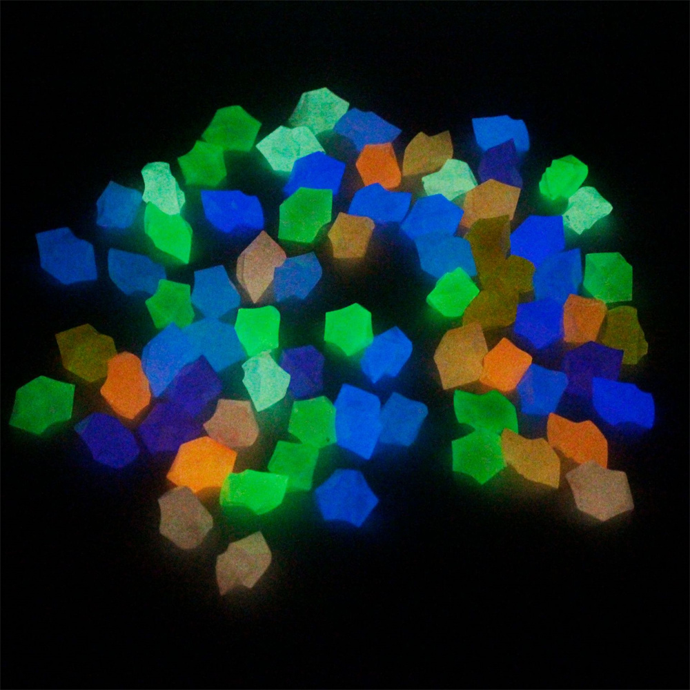 100pcs 14*11mm Dark Pebbles Pe - Aquarium Fish That Glow In The Dark incelemesi ve fiyatı