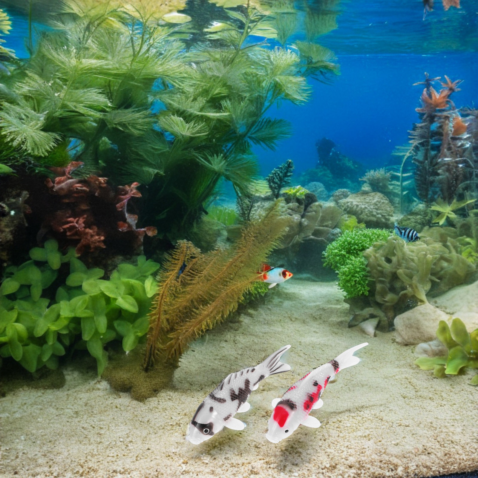 5Pcs Realistic Koi Fish Artifi - Aquarium Fish Koi incelemesi ve fiyatı