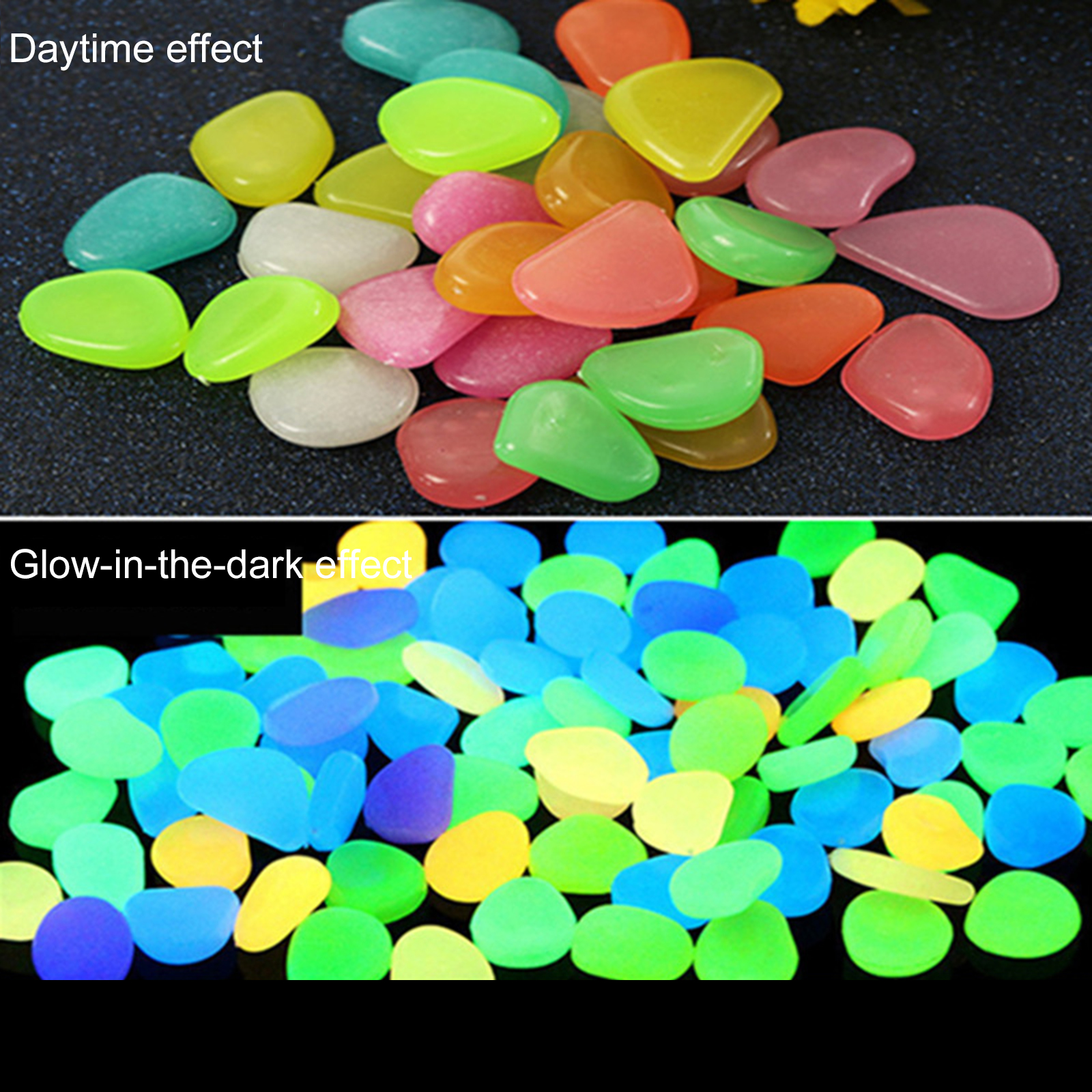 200-1000Pcs Stone Glow In Dark - Aquarium Fish That Glow In The Dark incelemesi ve fiyatı