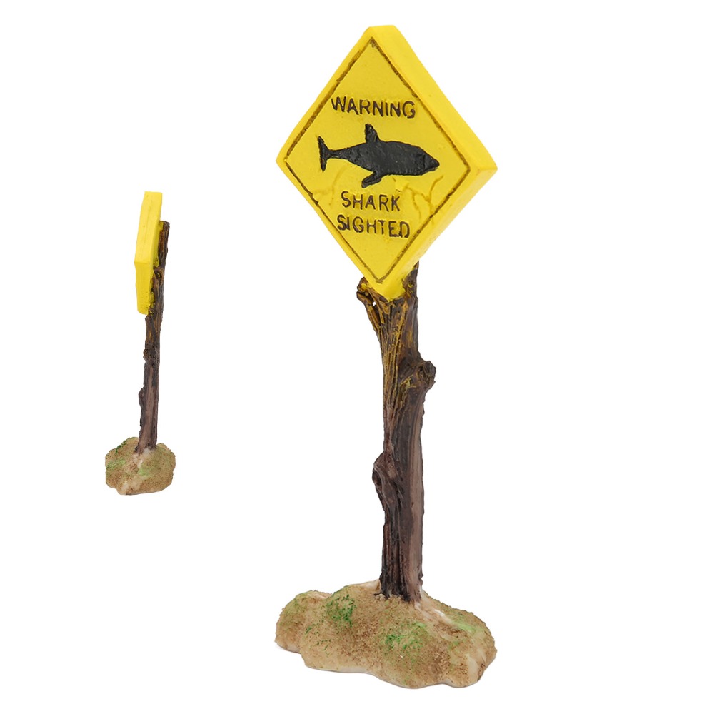 Resin Shark Warning Board Orna - Aquarium Fish Shark incelemesi ve fiyatı