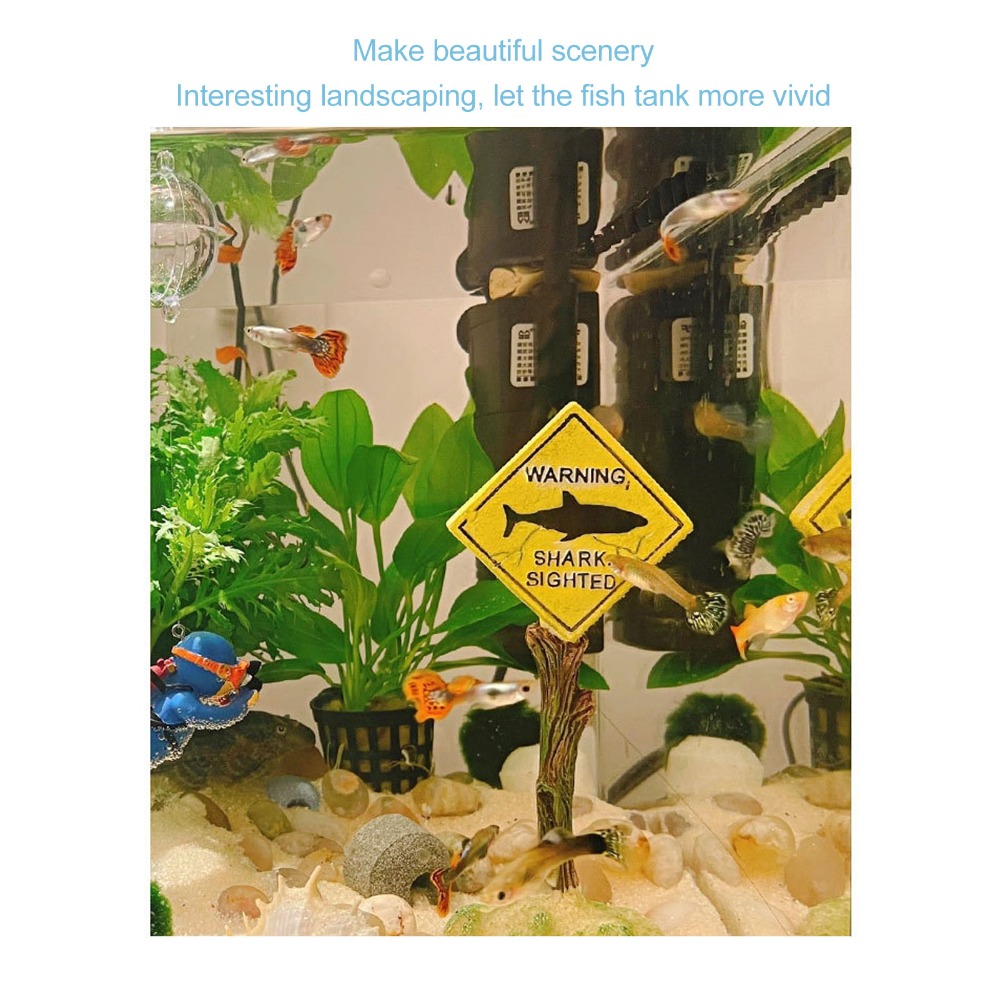 Resin Shark Warning Board Orna - Aquarium Fish Shark incelemesi ve fiyatı