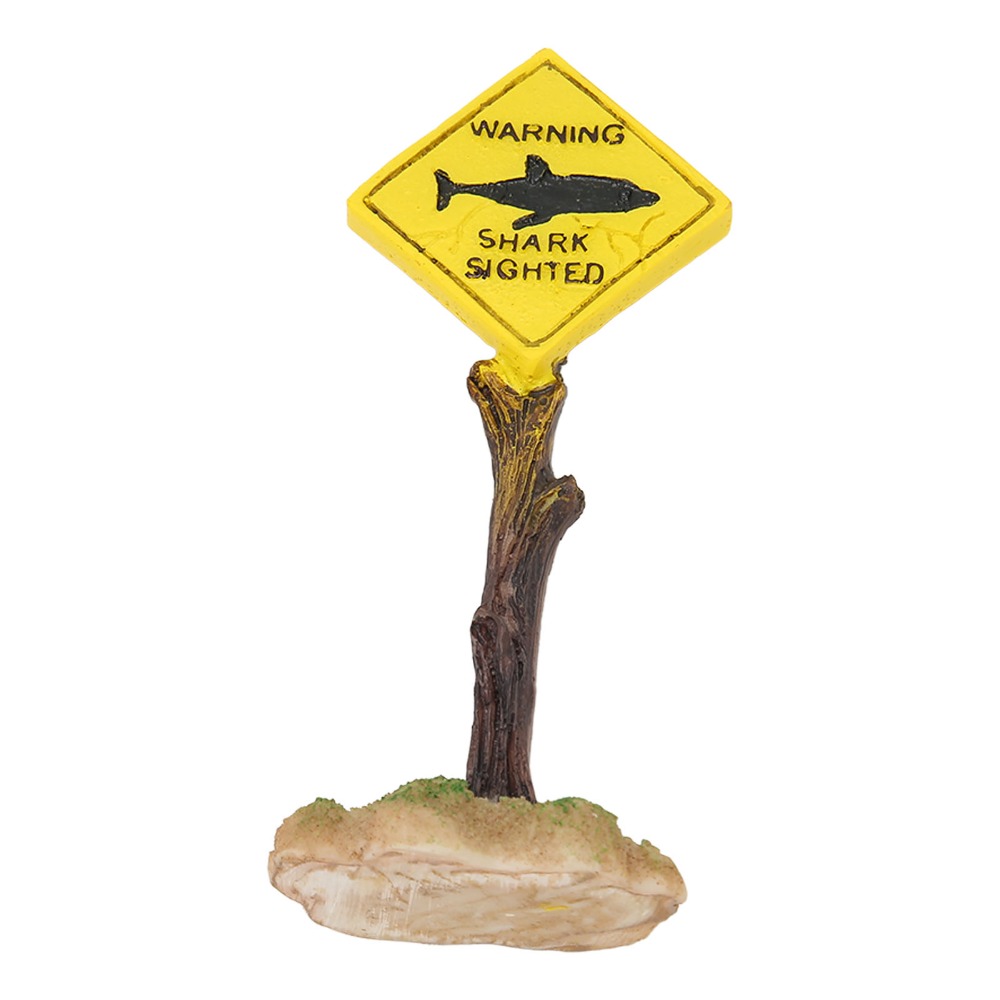 Resin Shark Warning Board Orna - Aquarium Fish Shark incelemesi ve fiyatı