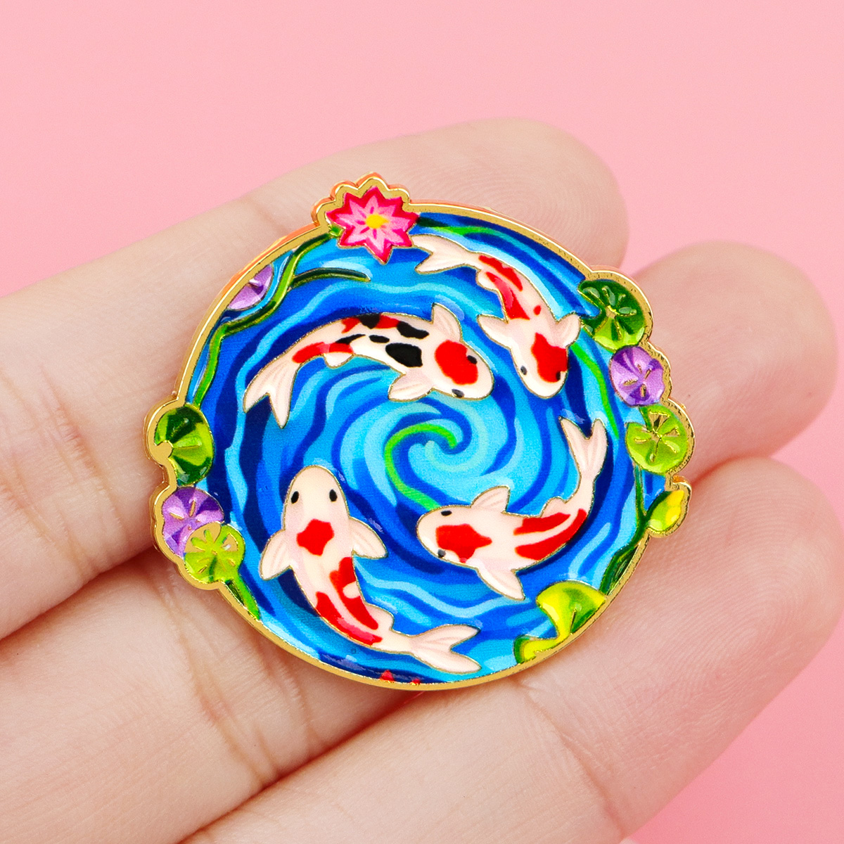 Koi Fish Enamel Pin Lucky Koi  - Aquarium Fish Koi incelemesi ve fiyatı